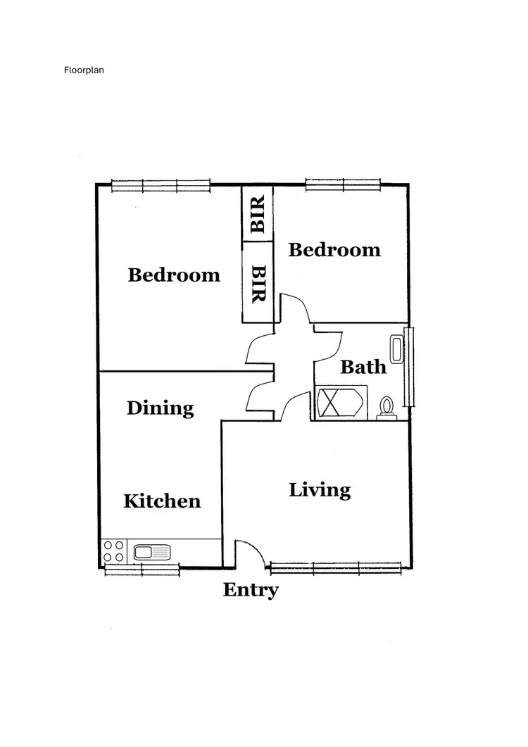Floorplan of Homely apartment listing, 1/106 Mimosa Road, Carnegie VIC 3163