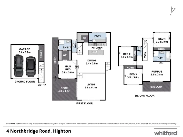 Floorplan of Homely house listing, 4 Northbridge Road, Highton VIC 3216