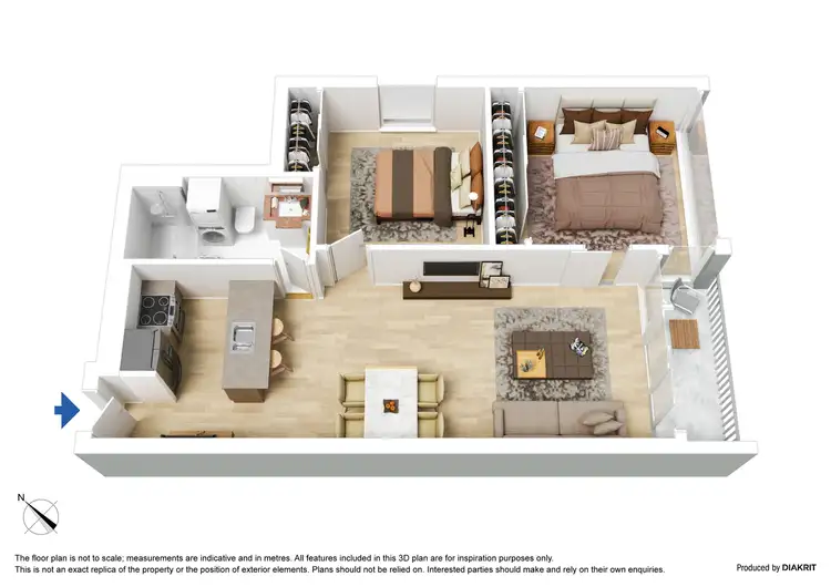 Floorplan of Homely apartment listing, 2308/151 City Road, Southbank VIC 3006