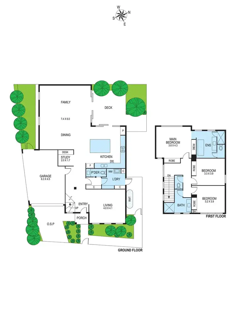 Floorplan of Homely townhouse listing, 51A Keith Street, Hampton East VIC 3188