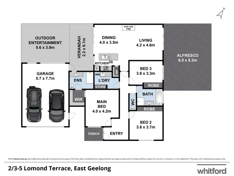 Floorplan of Homely townhouse listing, 2/3-5 Lomond Terrace, East Geelong VIC 3219
