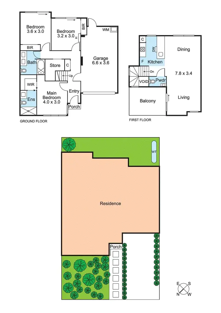 Floorplan of Homely townhouse listing, 2A Maher Street, Highett VIC 3190