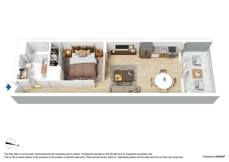 Floorplan of Homely apartment listing, 1308/555 Flinders Street, Melbourne VIC 3000