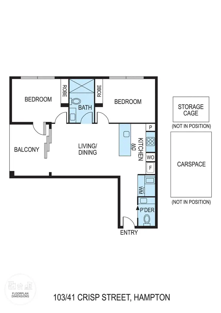 Floorplan of Homely apartment listing, 103/41 Crisp Street, Hampton VIC 3188