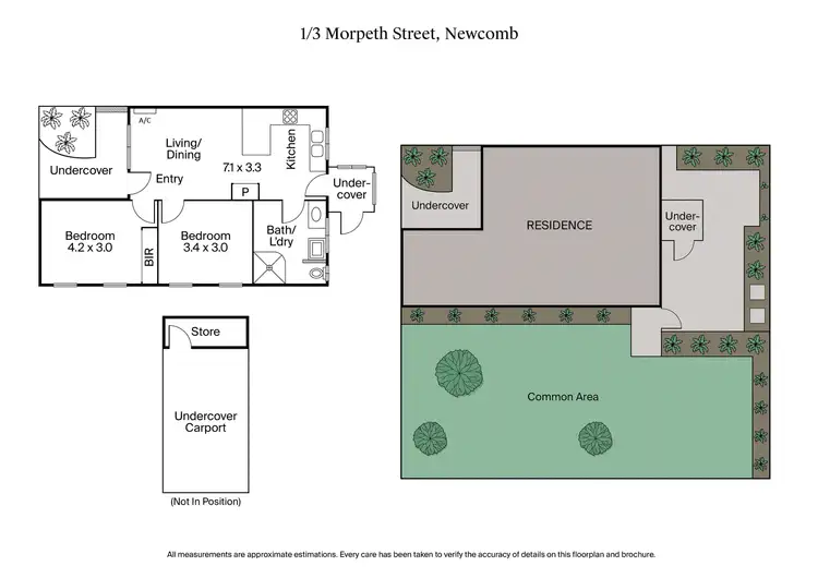 Floorplan of Homely unit listing, 1/3 Morpeth Street, Newcomb VIC 3219