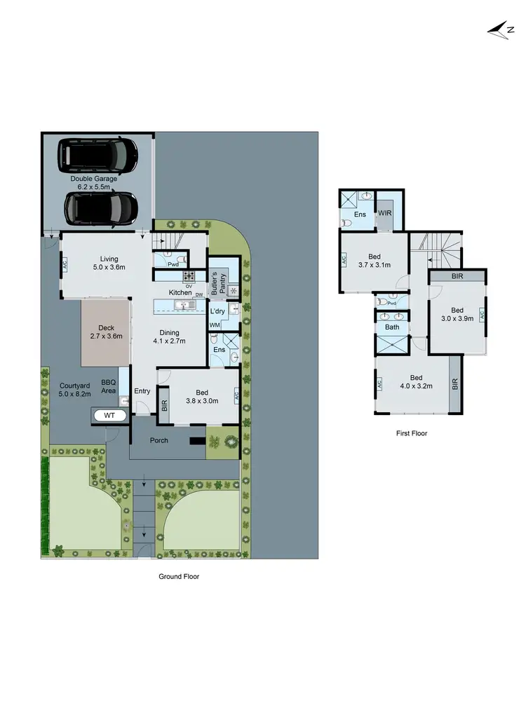 Floorplan of Homely townhouse listing, 1/26 Teck Street, Ashwood VIC 3147