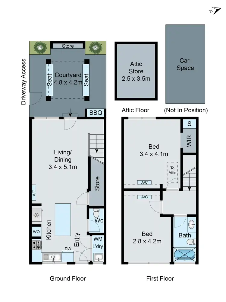 Floorplan of Homely townhouse listing, 3/8 Rae Street, Chadstone VIC 3148