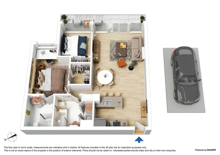 Floorplan of Homely apartment listing, 82/100 Kavanagh Street, Southbank VIC 3006