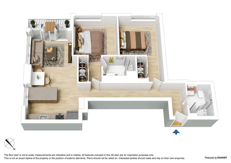 Floorplan of Homely apartment listing, 507/118 Kavanagh Street, Southbank VIC 3006