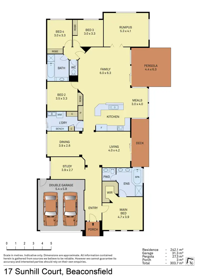 Floorplan of Homely house listing, 17 Sunhill Court, Beaconsfield VIC 3807