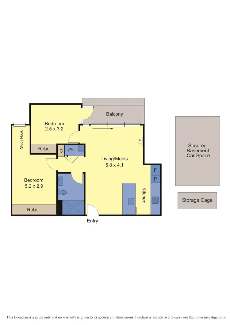 Floorplan of Homely apartment listing, 508/79 Market Street, South Melbourne VIC 3205