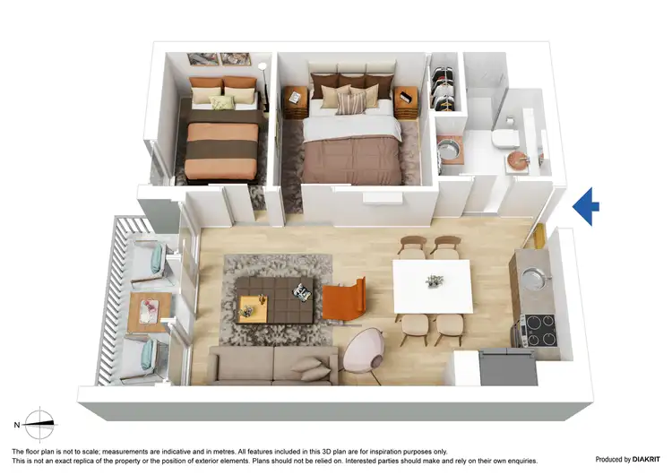 Floorplan of Homely apartment listing, 702/253 Franklin Street, Melbourne VIC 3000