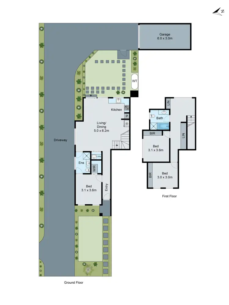 Floorplan of Homely townhouse listing, 1/62 Ormond Road, Clayton VIC 3168