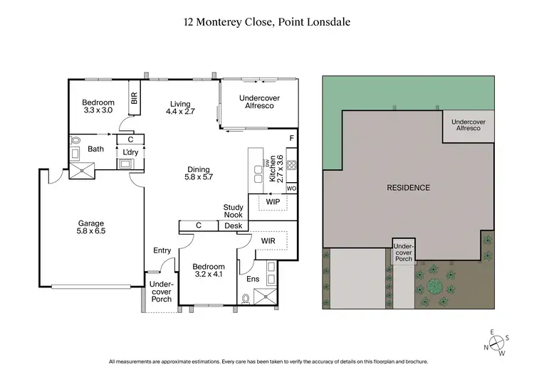 Floorplan of Homely unit listing, 12 Monterey Close, Point Lonsdale VIC 3225