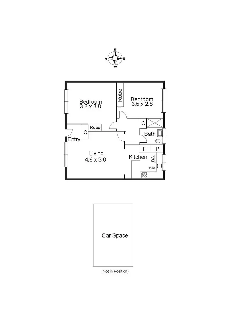 Floorplan of Homely apartment listing, 2/21 Glen Street, Hawthorn VIC 3122