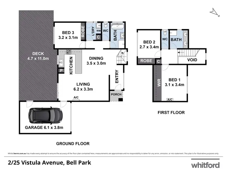 Floorplan of Homely townhouse listing, 2/25 Vistula Avenue, Bell Park VIC 3215