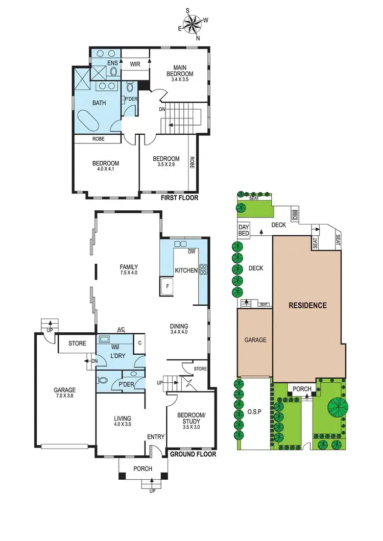 Floorplan of Homely townhouse listing, 1/38 Kennedy Street, Bentleigh East VIC 3165