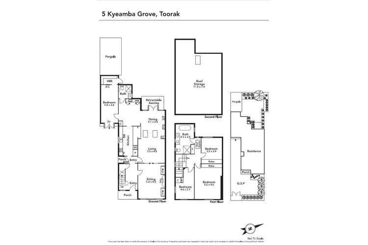 Floorplan of Homely house listing, 5 Kyeamba Grove, Toorak VIC 3142