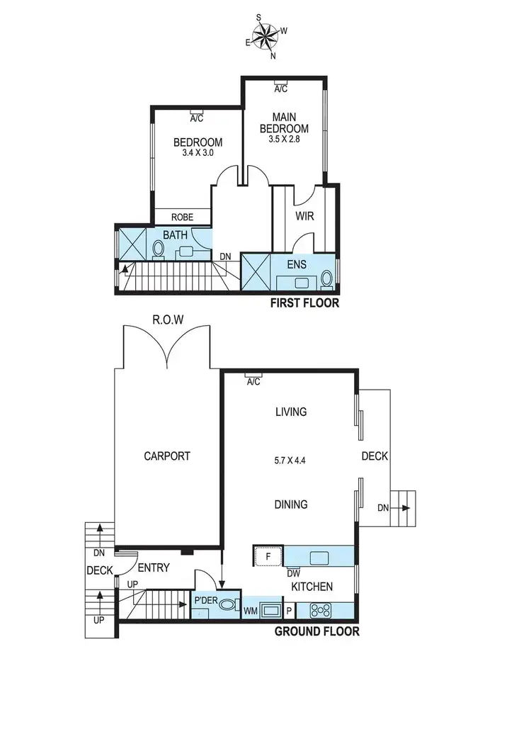 Floorplan of Homely townhouse listing, 3/2 Lees Street, Mckinnon VIC 3204