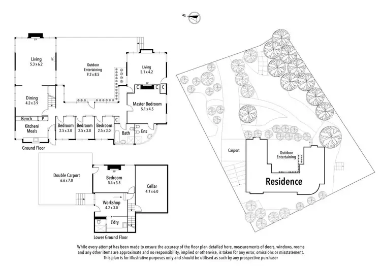 Floorplan of Homely house listing, 45 Outlook Drive, Eaglemont VIC 3084