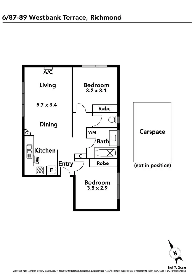 Floorplan of Homely apartment listing, 6/87-89 Westbank Terrace, Richmond VIC 3121