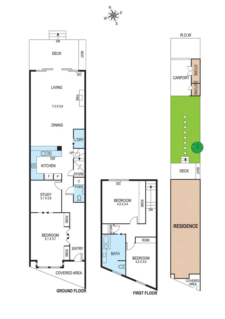 Floorplan of Homely townhouse listing, 71 Durrant Street, Brighton VIC 3186