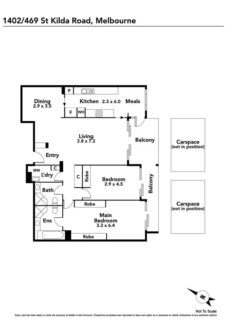 Floorplan of Homely apartment listing, 1402/469 St Kilda Road, Melbourne VIC 3004