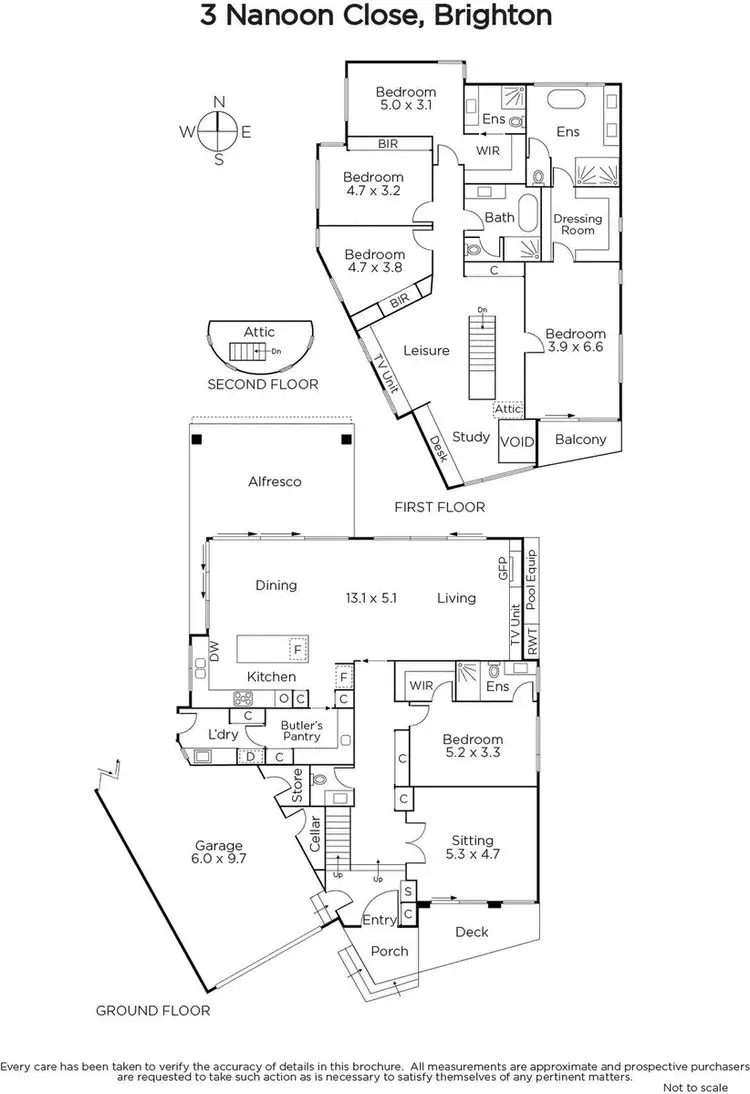 Floorplan of Homely house listing, 3 Nanoon Close, Brighton VIC 3186