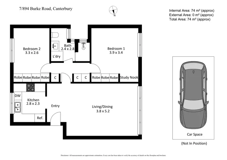 Floorplan of Homely apartment listing, 7/894 Burke Road, Canterbury VIC 3126