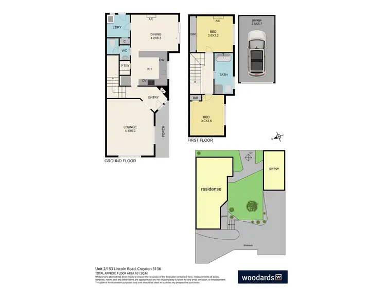 Floorplan of Homely townhouse listing, 2/153 Lincoln Road, Croydon VIC 3136