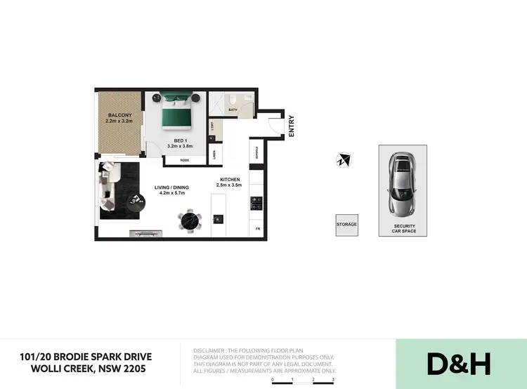 Floorplan of Homely unit listing, 101/20 Brodie Spark Drive, Wolli Creek NSW 2205