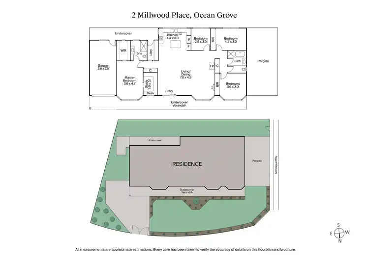 Floorplan of Homely house listing, 2 Millwood Place, Ocean Grove VIC 3226