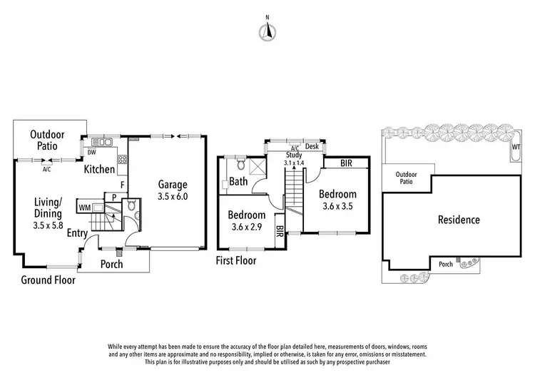 Floorplan of Homely townhouse listing, 3/36 Porter Road, Heidelberg Heights VIC 3081