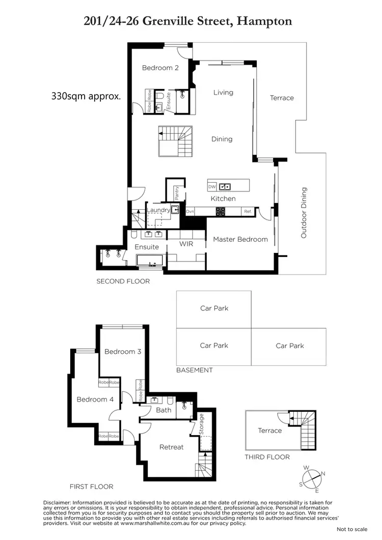 Floorplan of Homely apartment listing, 201/24-26 Grenville Street, Hampton VIC 3188