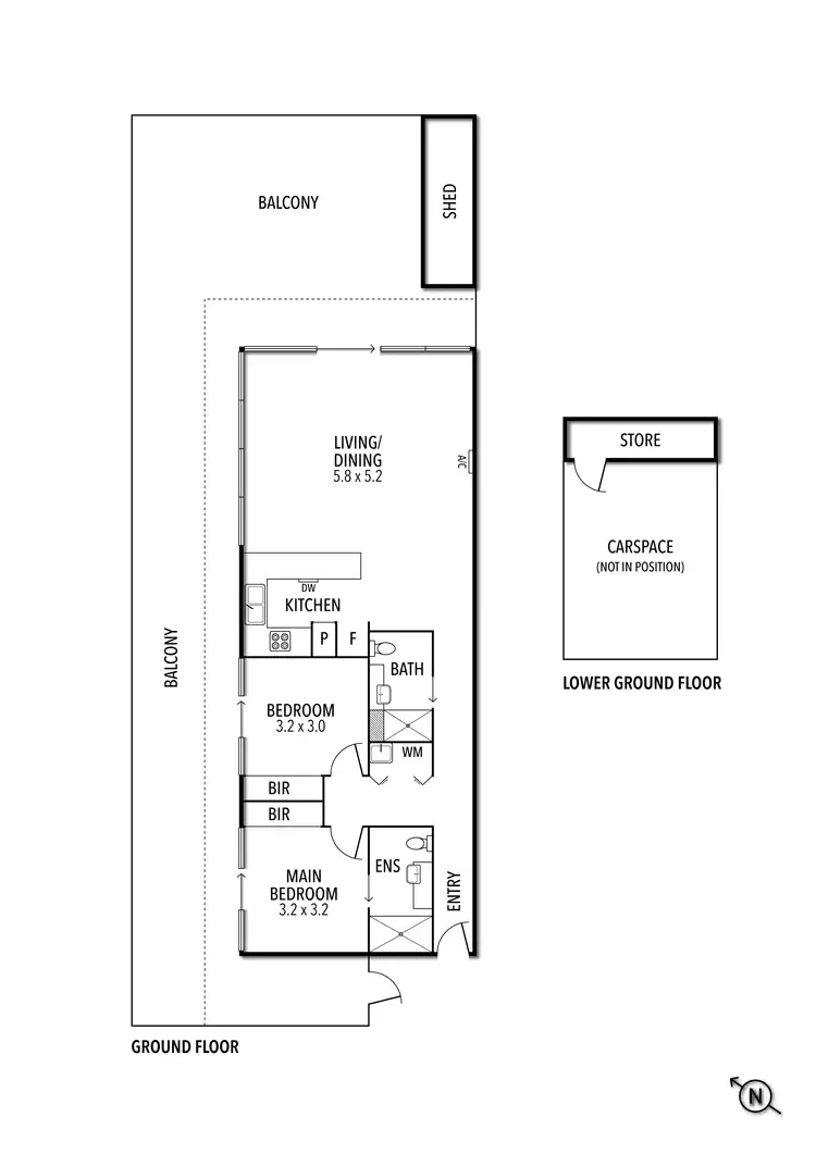 Floorplan of Homely apartment listing, 301/30 La Scala Avenue, Maribyrnong VIC 3032