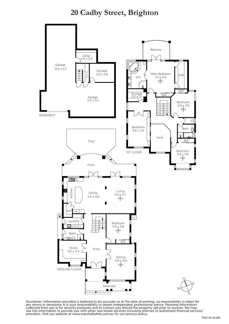 Floorplan of Homely house listing, 20 Cadby Street, Brighton VIC 3186