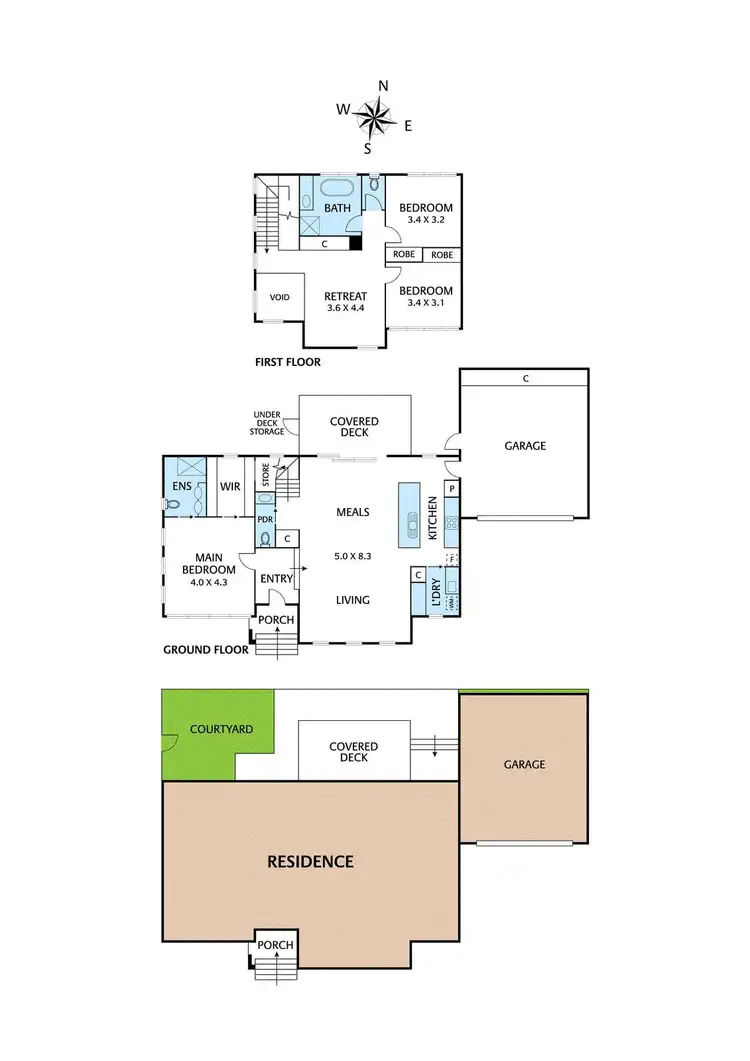 Floorplan of Homely townhouse listing, 122a Para Road, Montmorency VIC 3094