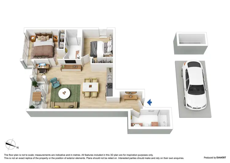 Floorplan of Homely apartment listing, 3403/618 Lonsdale Street, Melbourne VIC 3000