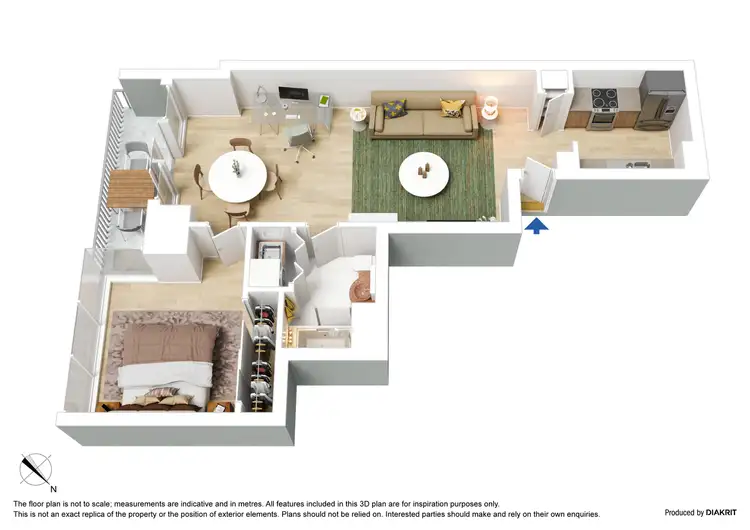 Floorplan of Homely apartment listing, 206/173 City Road, Southbank VIC 3006