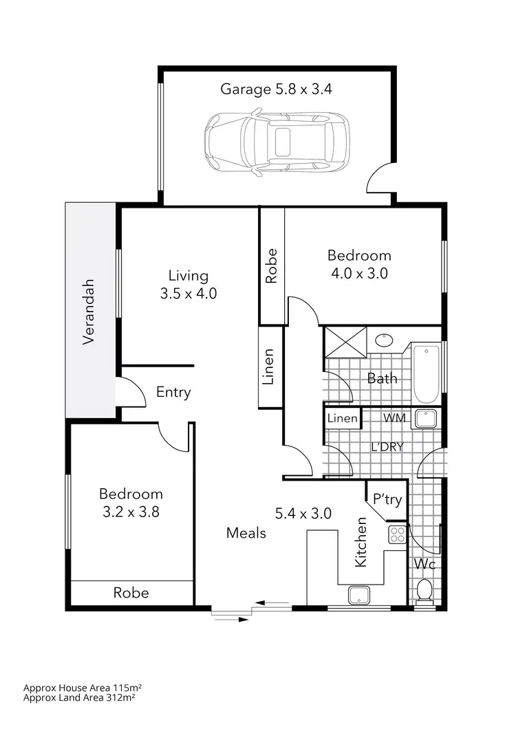 Floorplan of Homely house listing, 308 Forest Street, Wendouree VIC 3355