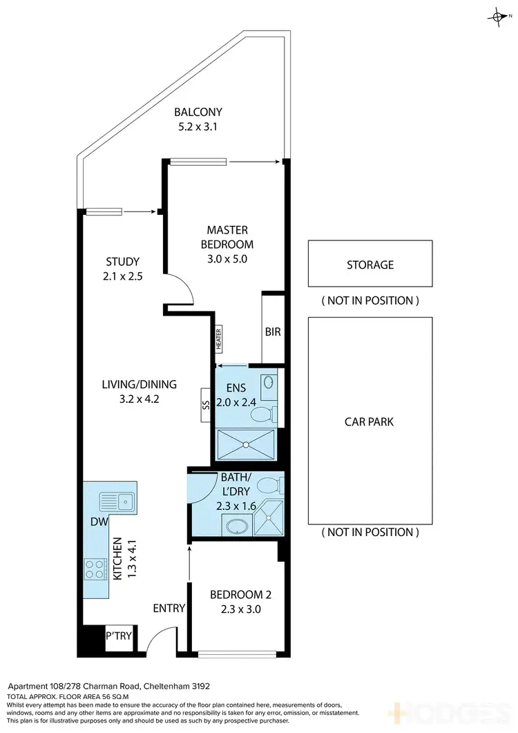 Floorplan of Homely apartment listing, 108/278 Charman Road, Cheltenham VIC 3192