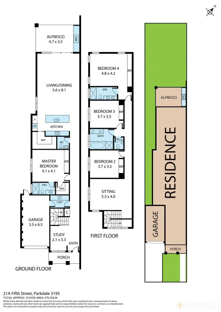 Floorplan of Homely townhouse listing, 21A Fifth Street, Parkdale VIC 3195