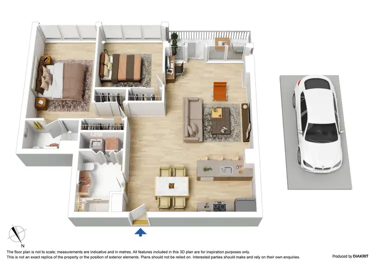 Floorplan of Homely apartment listing, 308/183 City Road, Southbank VIC 3006