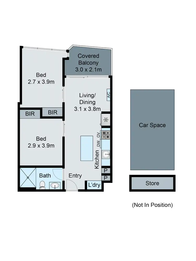 Floorplan of Homely apartment listing, 1010/33 Rose Lane, Melbourne VIC 3000