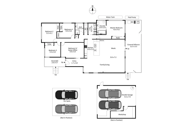 Floorplan of Homely house listing, 33 Olympus Drive, Croydon South VIC 3136
