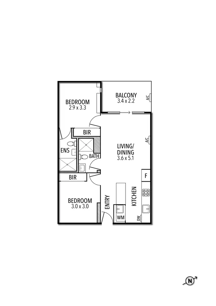 Floorplan of Homely apartment listing, 202/1 Turner Street, Abbotsford VIC 3067