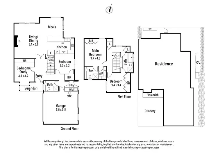 Floorplan of Homely townhouse listing, 3/88 St Elmo Road, Ivanhoe VIC 3079