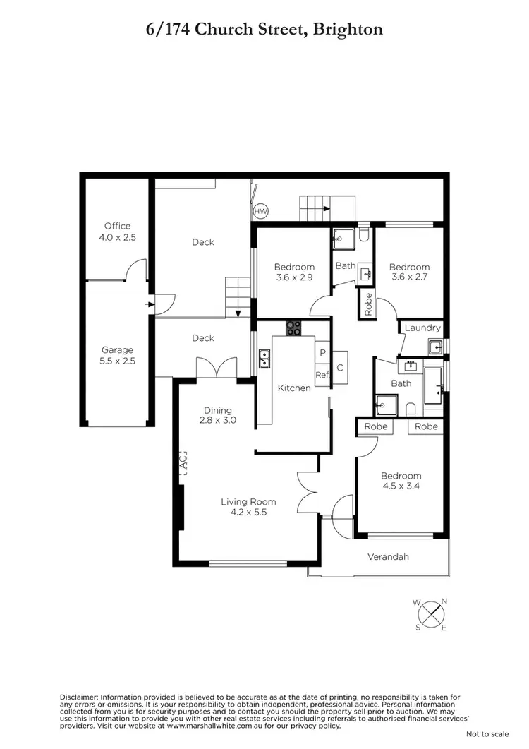 Floorplan of Homely unit listing, 6/174 Church Street, Brighton VIC 3186