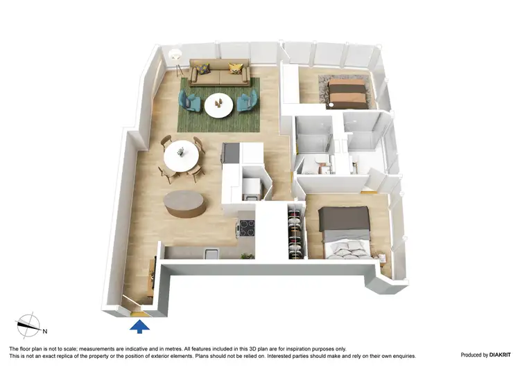 Floorplan of Homely apartment listing, 6210/639 Little Lonsdale Street, Melbourne VIC 3000