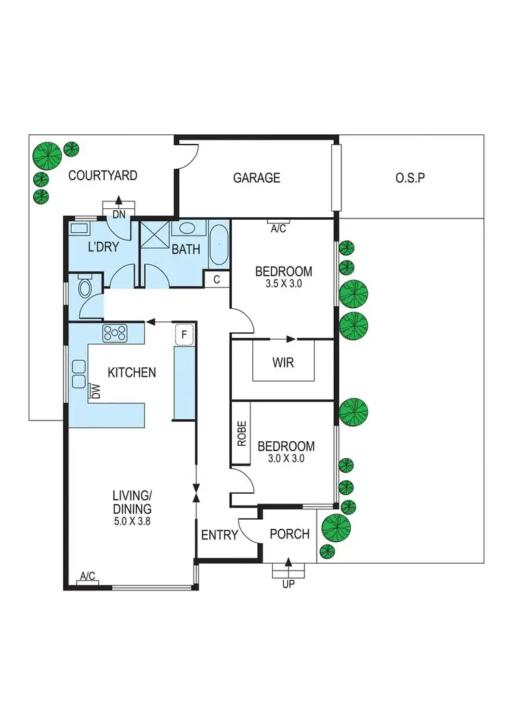 Floorplan of Homely unit listing, 1/34 Ulupna Road, Ormond VIC 3204